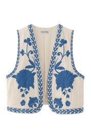 Angeline Blue Waistcoat | | S | Agnese Studios