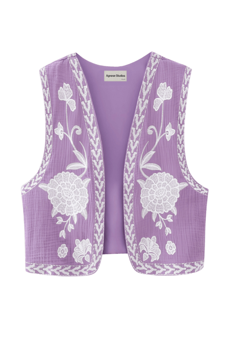 Angeline Purple Waistcoat | | S | Agnese Studios