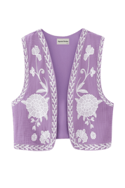 Angeline Purple Waistcoat | | S | Agnese Studios