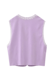 Angeline Purple Waistcoat | | S | Agnese Studios