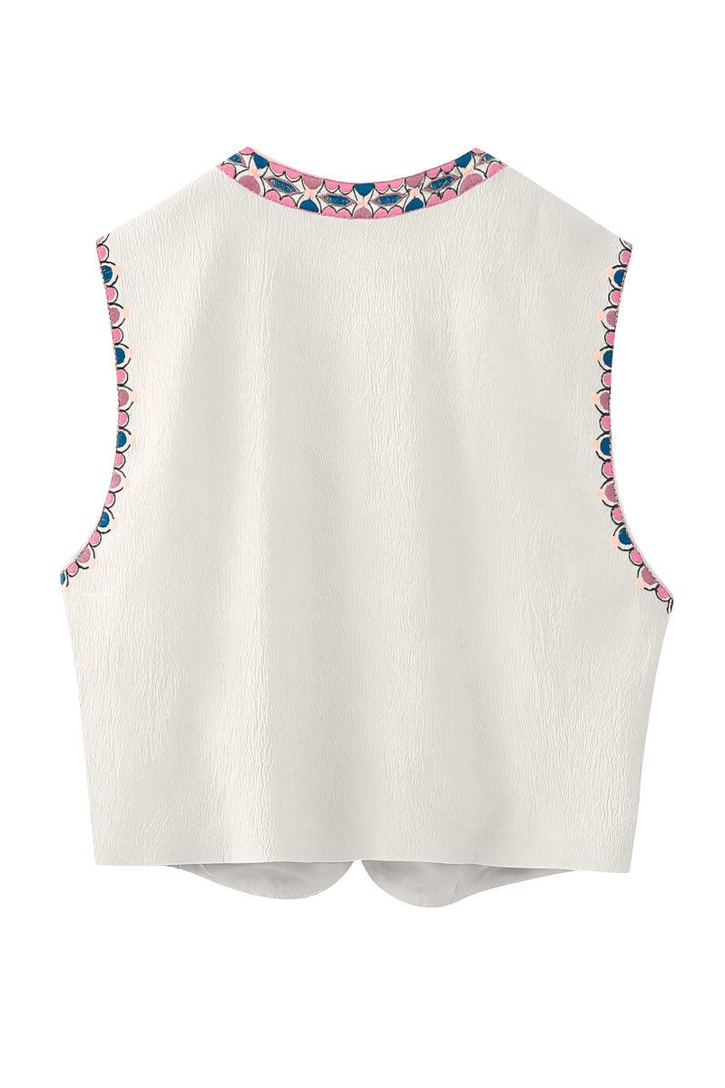 Arabinia Pink Waistcoat | | S | Agnese Studios