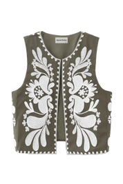 Arinne Blue Waistcoat | | S | Agnese Studios
