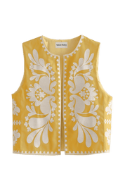 Arinne Blue Waistcoat | | S | Agnese Studios