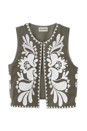 Arinne Brown Waistcoat | | S | Agnese Studios