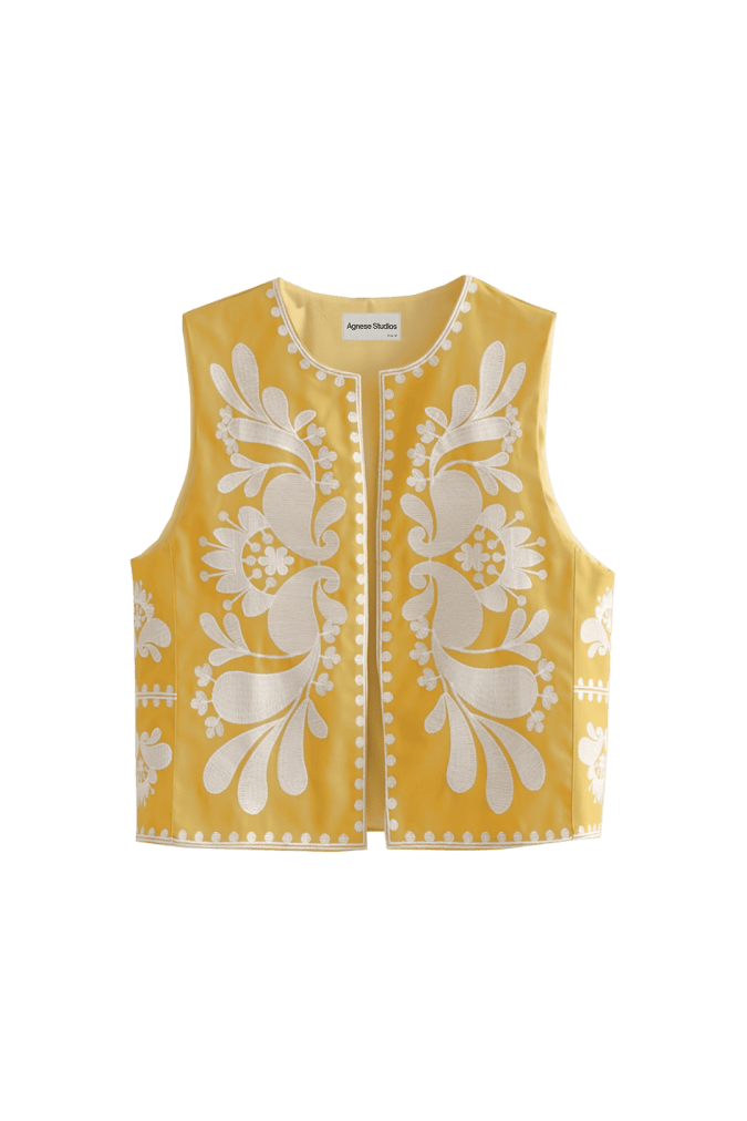 Arinne Yellow Waistcoat | | S | Agnese Studios