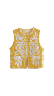 Arinne Yellow Waistcoat | | S | Agnese Studios