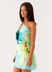 Arizona Blue Floral Dress | | S | Agnese Studios