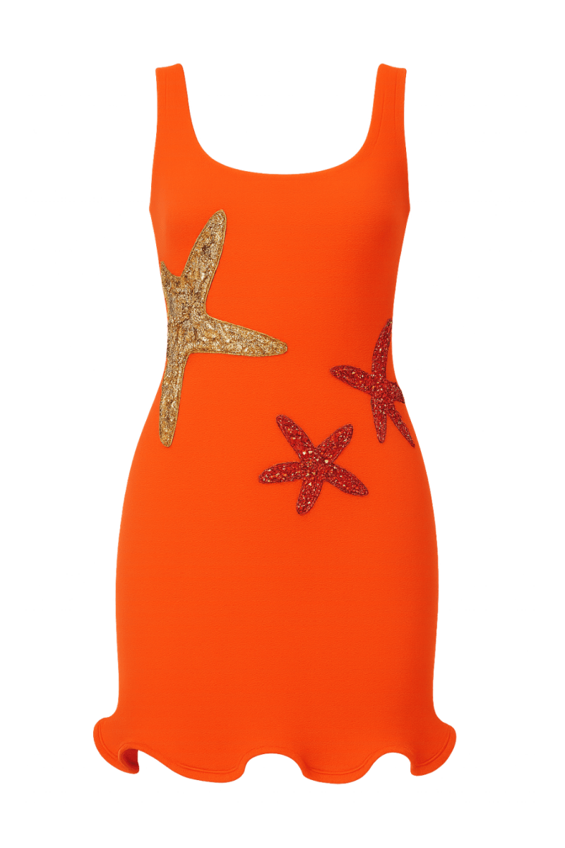 Atilia Orange Dress | | S | Agnese Studios