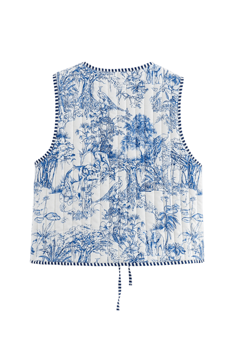 Babinia Blue Waistcoat | | S | Agnese Studios