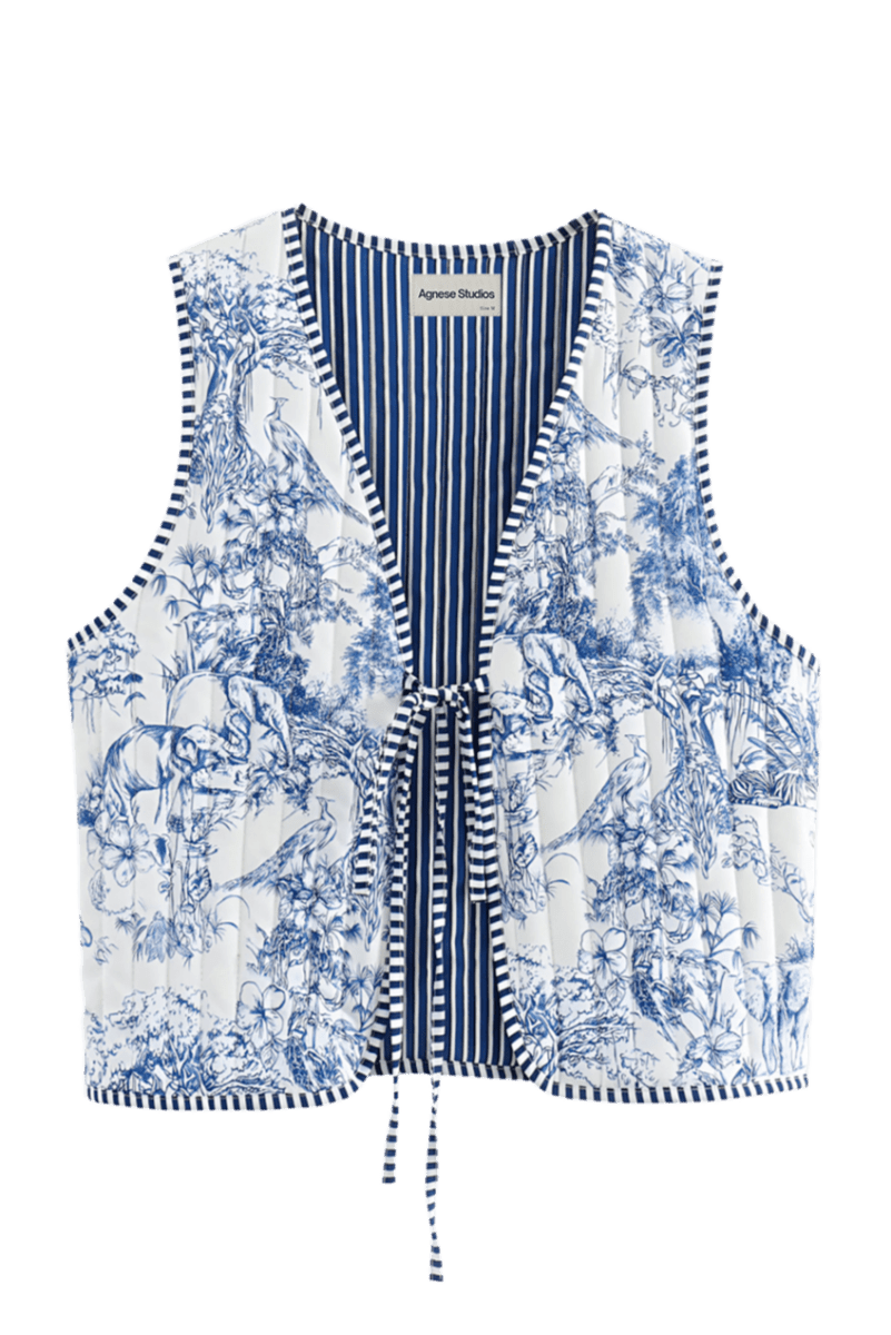 Babinia Blue Waistcoat | | S | Agnese Studios
