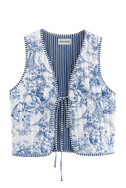 Babinia Blue Waistcoat | | S | Agnese Studios