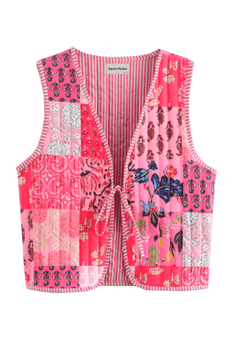 Babinia Pink Waistcoat | | S | Agnese Studios