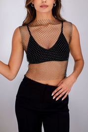 Bertilla Glitter Top | | S | Agnese Studios