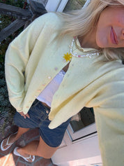 Butter Yellow Cardigan | | S | Agnese Studios
