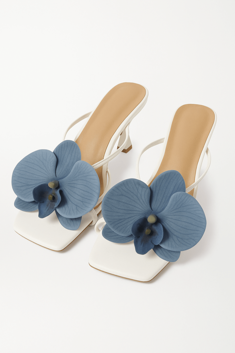 Floral Blue Sandals | | 35 | Agnese Studios