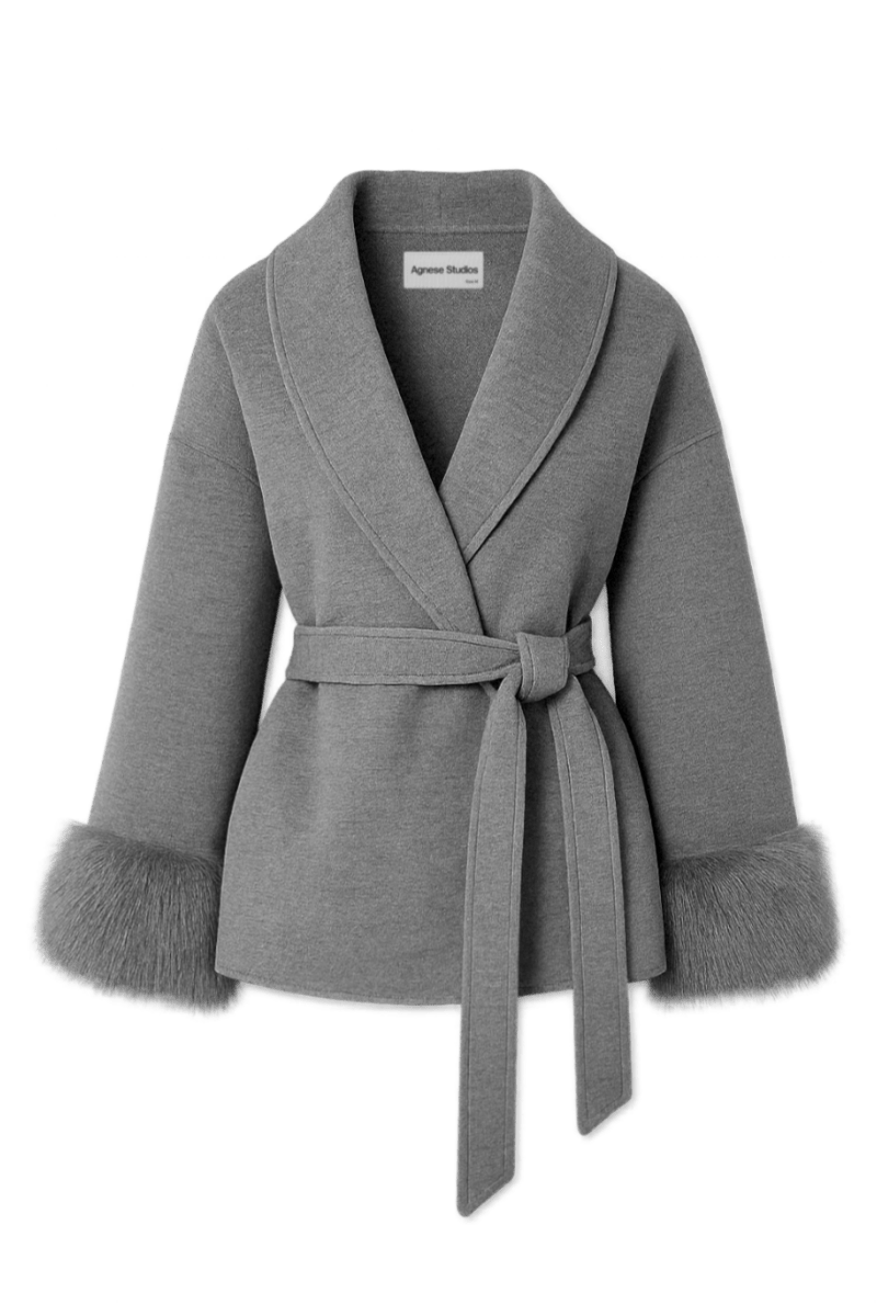 Fur Cuff Jacket | | S | Agnese Studios