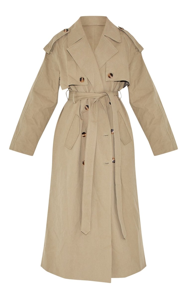 Khaki Belt Jacket | | S | Agnese Studios