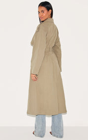 Khaki Belt Jacket | | S | Agnese Studios