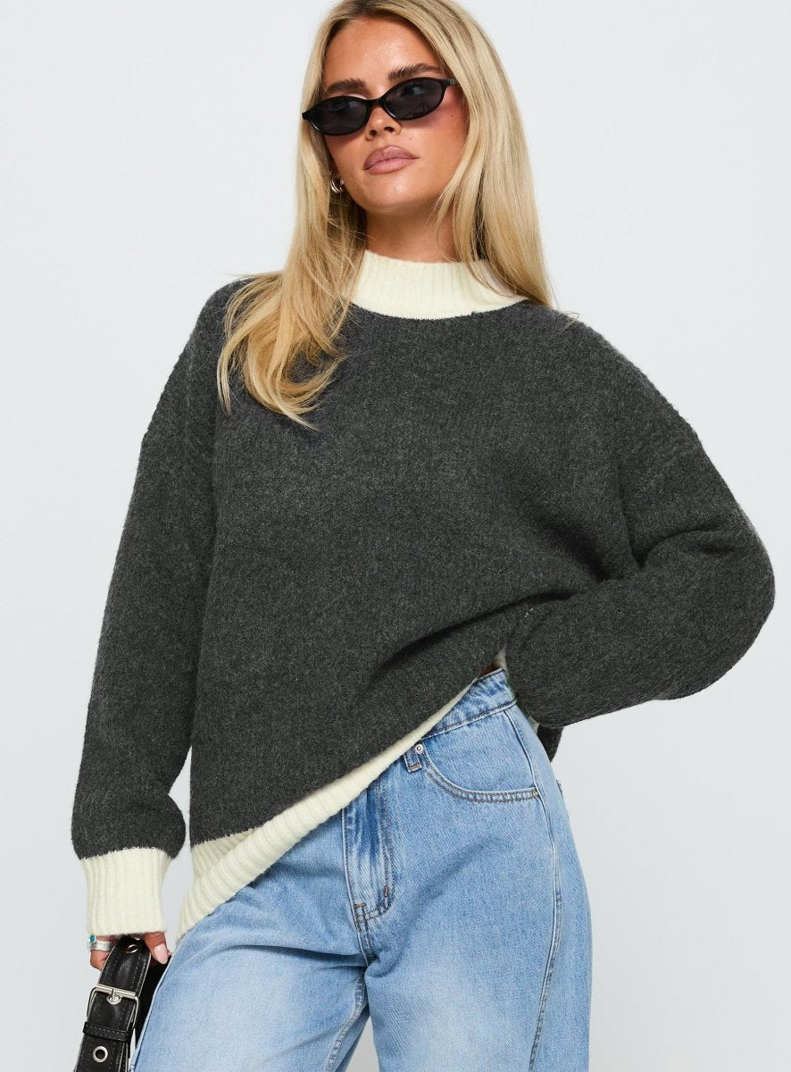 Marile Grey Sweater | | S | Agnese Studios