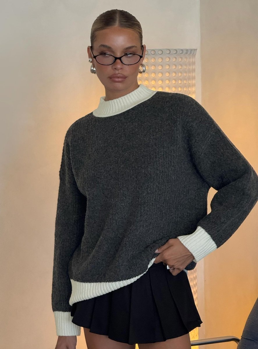 Marile Grey Sweater | | S | Agnese Studios