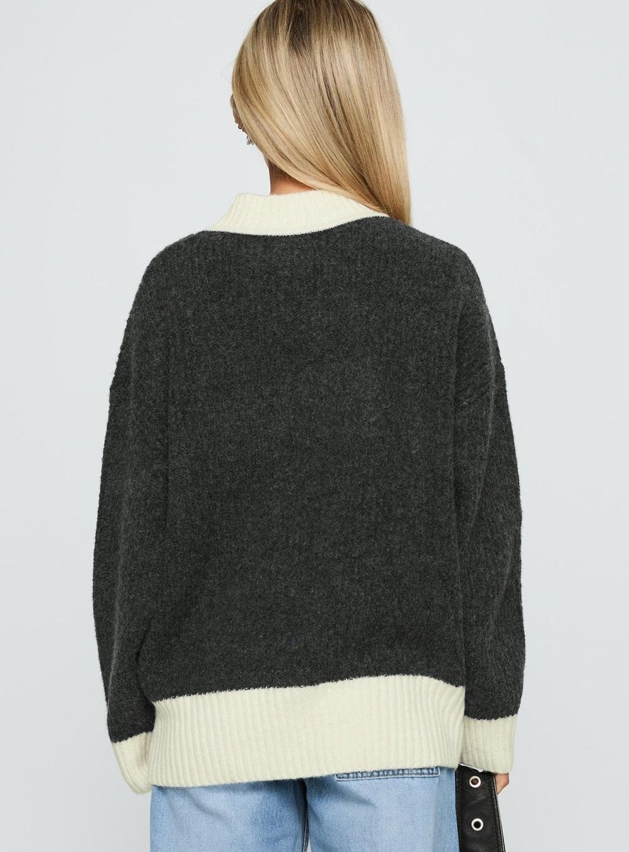 Marile Grey Sweater | | S | Agnese Studios