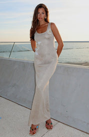 Marine Champagne Dress | | S | Agnese Studios