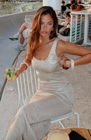 Marine Champagne Dress | | S | Agnese Studios