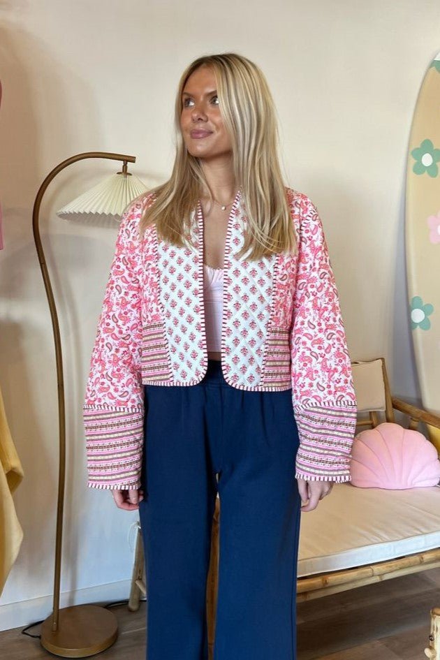 Marquessa Pink Jacket Reversible | | S | Agnese Studios