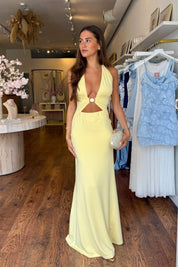Mermaid Yellow Dress | | S | Agnese Studios