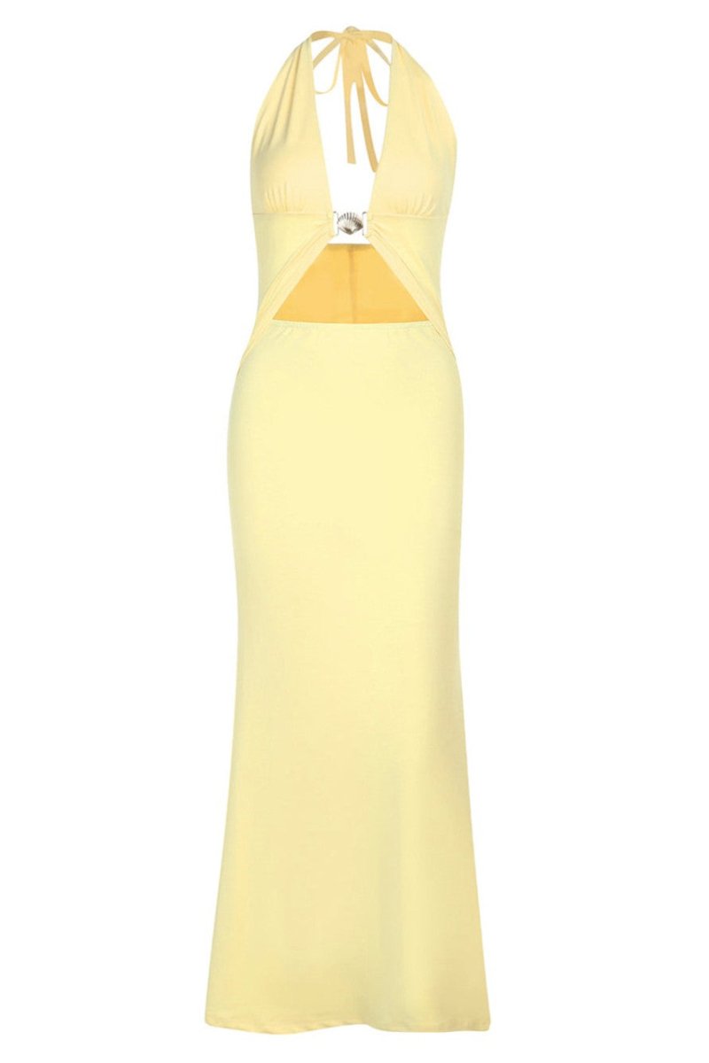 Mermaid Yellow Dress | | S | Agnese Studios