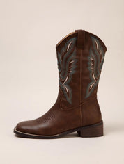 Miley Cowboy Boots | | Brown | Agnese Studios