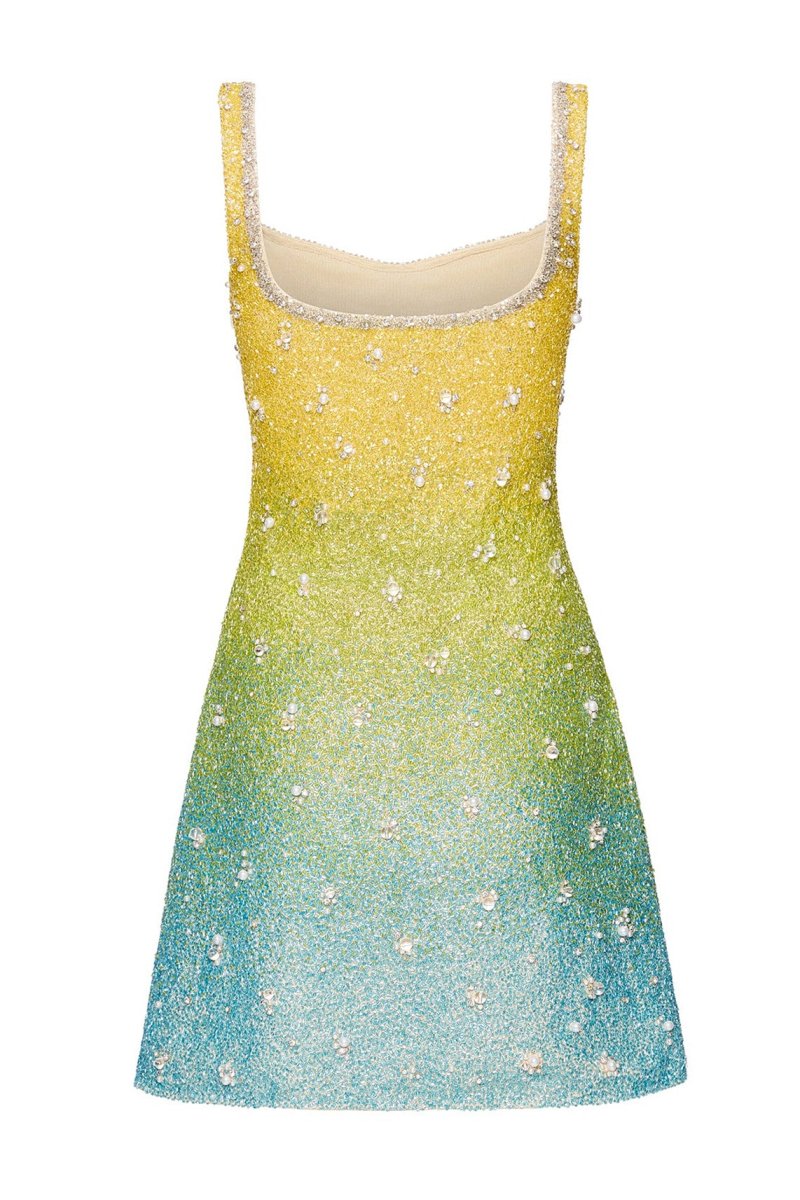 Mint Tropical Dress | | S | Agnese Studios