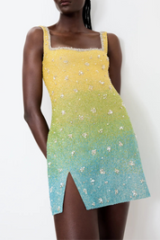 Mint Tropical Dress | | S | Agnese Studios