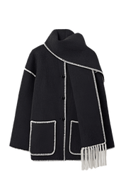 Nalainda Scarf Jacket | | S | Agnese Studios