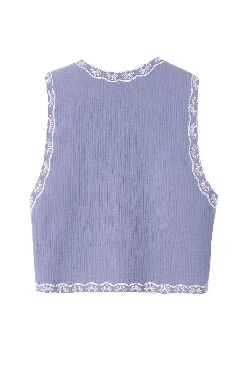 Pepitta Blue Waistcoat | | S | Agnese Studios