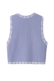 Pepitta Blue Waistcoat | | S | Agnese Studios