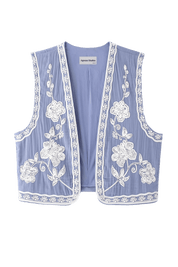 Pepitta Blue Waistcoat | | S | Agnese Studios