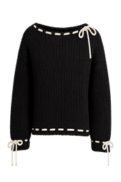 Polissa Black Sweater | | S | Agnese Studios