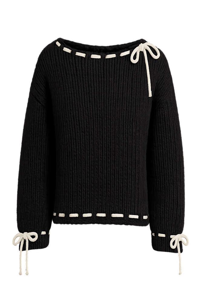 Polissa Black Sweater | | S | Agnese Studios