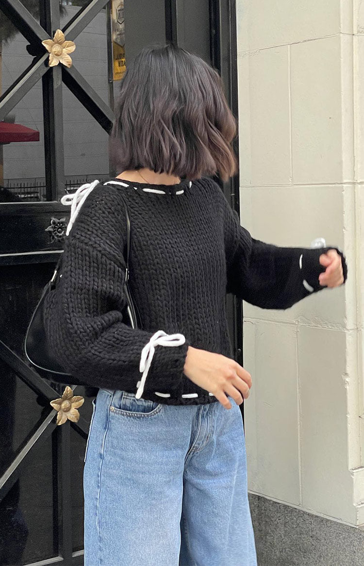 Polissa Black Sweater | | S | Agnese Studios