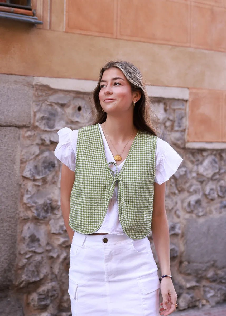 Randina Vichy Waistcoat | | S | Agnese Studios
