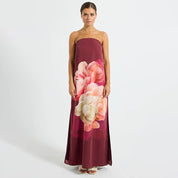 Sabrina Wine Dress | | S | Agnese Studios