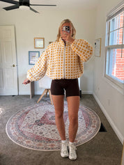 Sherpa Sunflower Jacket | | S | Agnese Studios