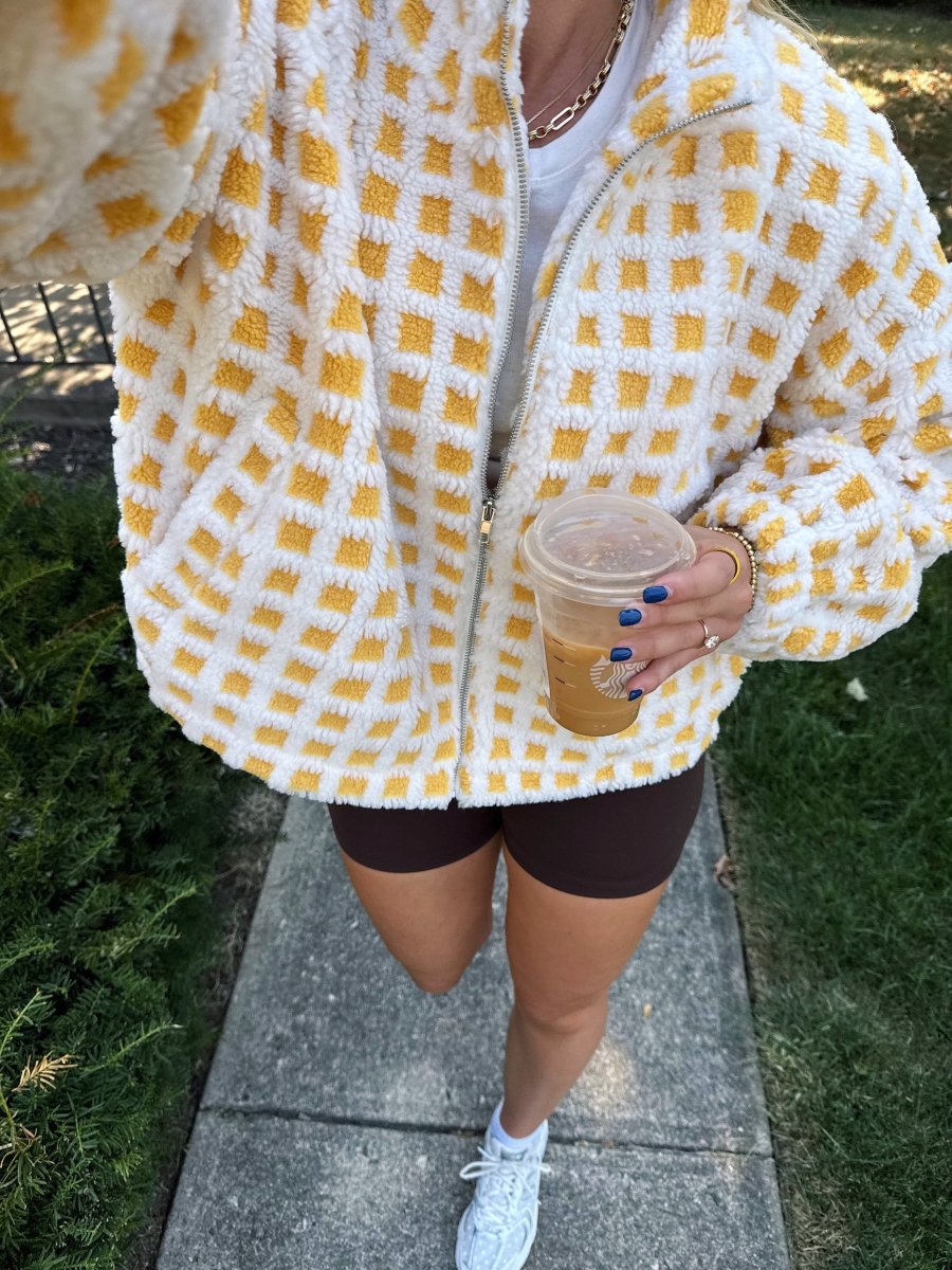 Sherpa Sunflower Jacket | | S | Agnese Studios