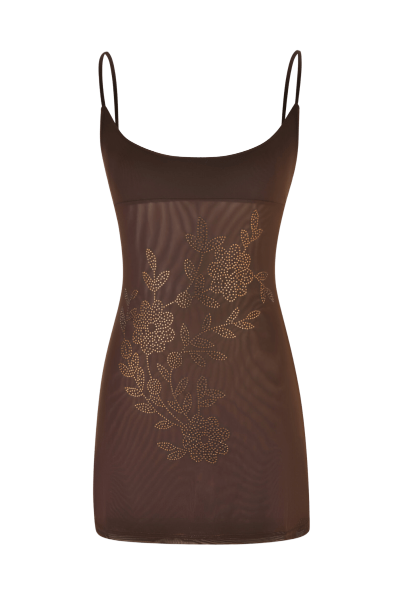 Solara Amaris Brown Dress | | S | Agnese Studios