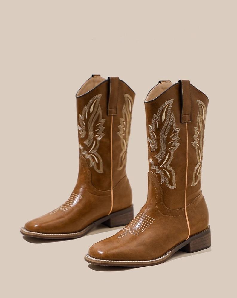 Sussen Cowboy Boots | | Brown | Agnese Studios