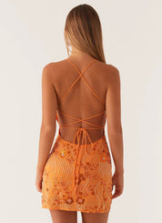 Tellisa Orange Dress | | S | Agnese Studios