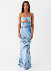 Tropicanne Blue Dress | | S | Agnese Studios