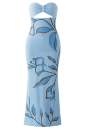 Tropicanne Blue Dress | | S | Agnese Studios