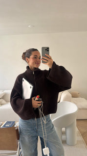 Zipper Cardigan | | S | Agnese Studios